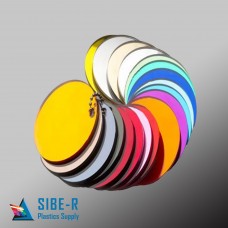 SIBE-R PLASTIC SUPPLY 1/8" COLORS & MIRROR ACRYLIC PLEXIGLAS CIRCLES